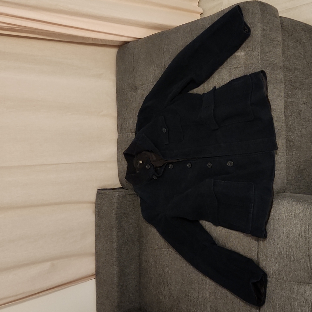 Kenneth Cole Modern sport pea coat jacket black